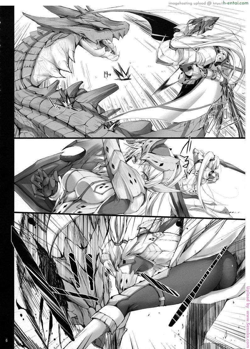 อ่านโดจิน เกมล่าตูข้ากระหายหอย 12 Monhan no Erohon 12 (udon-ya) หน้า 3