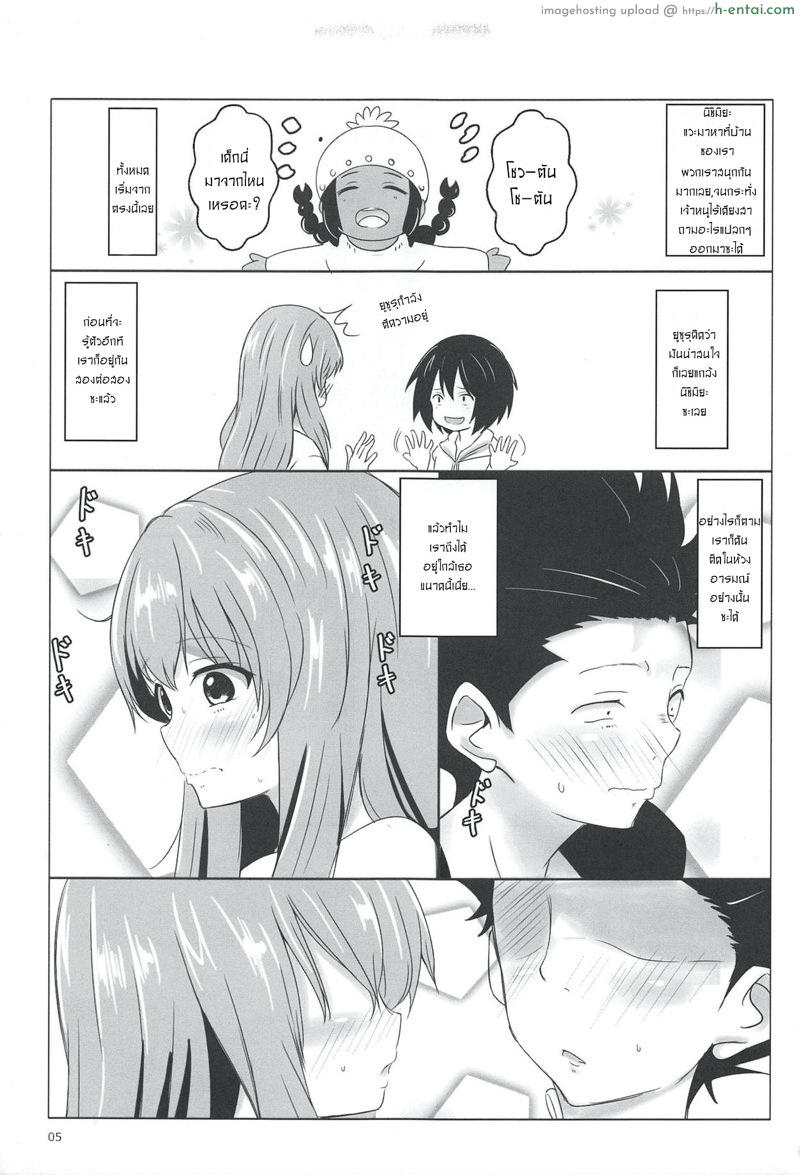 อ่านโดจิน ไม่ต้องบอกก็เข้าใจ (C91) [Omocha Kaden (Beni Bana)] Shoutan to Shoutan (Koe no Katachi) หน้า 2
