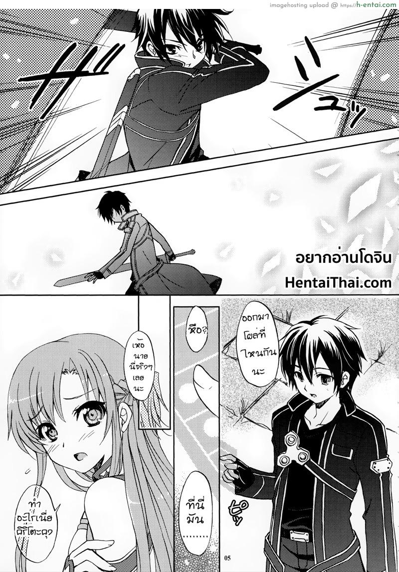 อ่านโดจิน ช่วงเวลาแสนสุข (C82) [SUKAPON-DO (Yano Takumi & Kagawa Tomonobu)] Home Sweet Home (Sword Art Online) หน้า 3