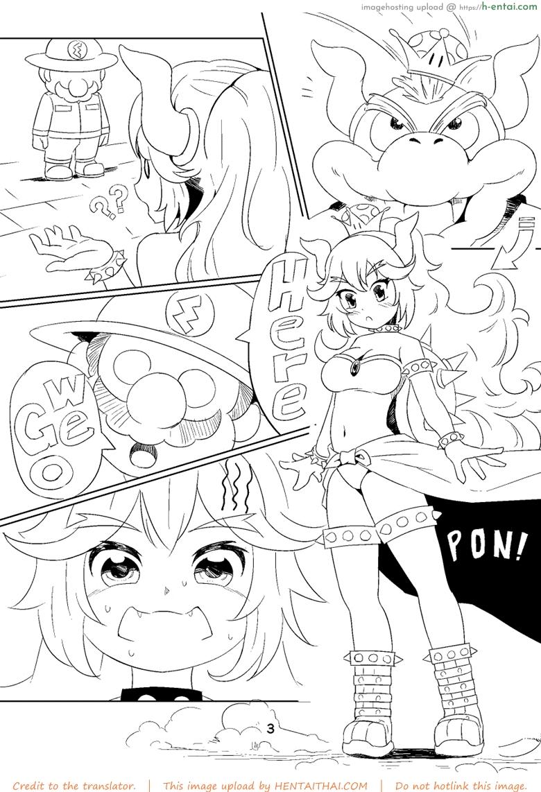 อ่านโดจิน มงกุฎ เปลี่ยนเป็นสาว [Getsuyoubi no Brenda (Peat Lock)] Koopa Hime to Teresa Hime no Tekitou Hon (Super Mario Bros.) หน้า 3