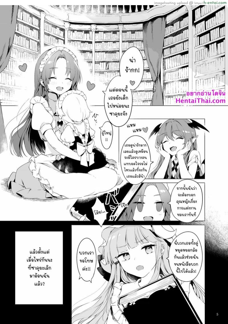 อ่านโดจิน เพียงแค่อยากอยู่ข้างกายเธอ [Petra-β (risui)] Meiling ni Kawaigarareru Sakuya-san ga Mitai Hon (Touhou Project) หน้า 4