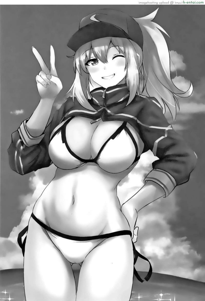 อ่านโดจิน ชุดว่ายน้ำของเธอทำให้ผมเงี่ยน (C96) [Hakuginmokusei (Poshi)] Yasashiku Shikorasete Kureru XX Onee-chan + Ero Rakugaki Bon @ C96 (Fate/Grand Order) หน้า 2