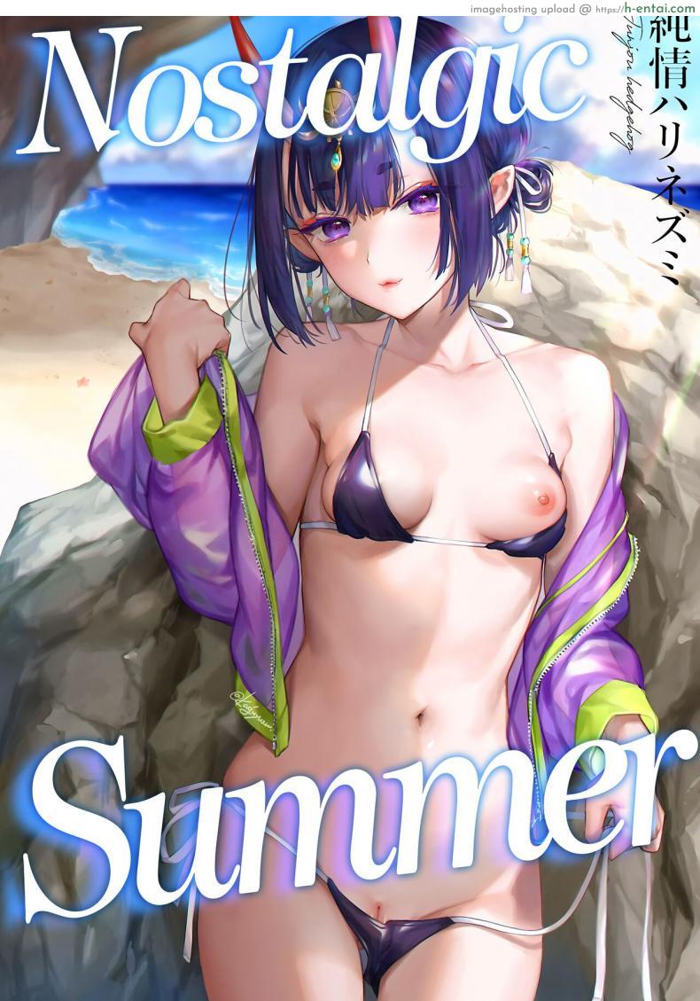 อ่านโดจิน ชุดวายน้ำของเธอมันทำให้ควยผมแข็งแล้ว (C100) [Junjou Harinezumi (Kaguyuzu)] Nostalgic Summer (Fate Grand Order) หน้า 1